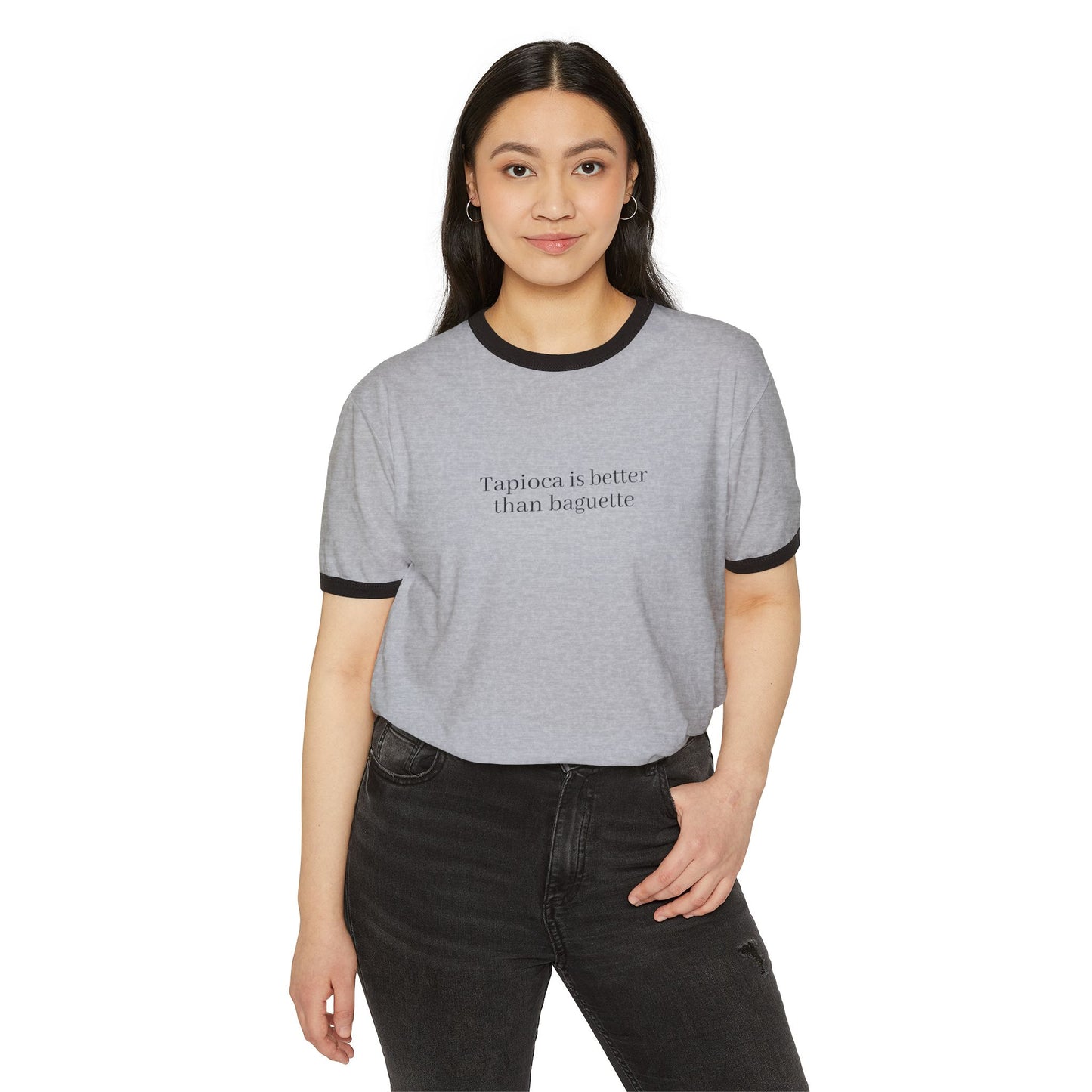 Tapioca is better Unisex Cotton Ringer T-Shirt