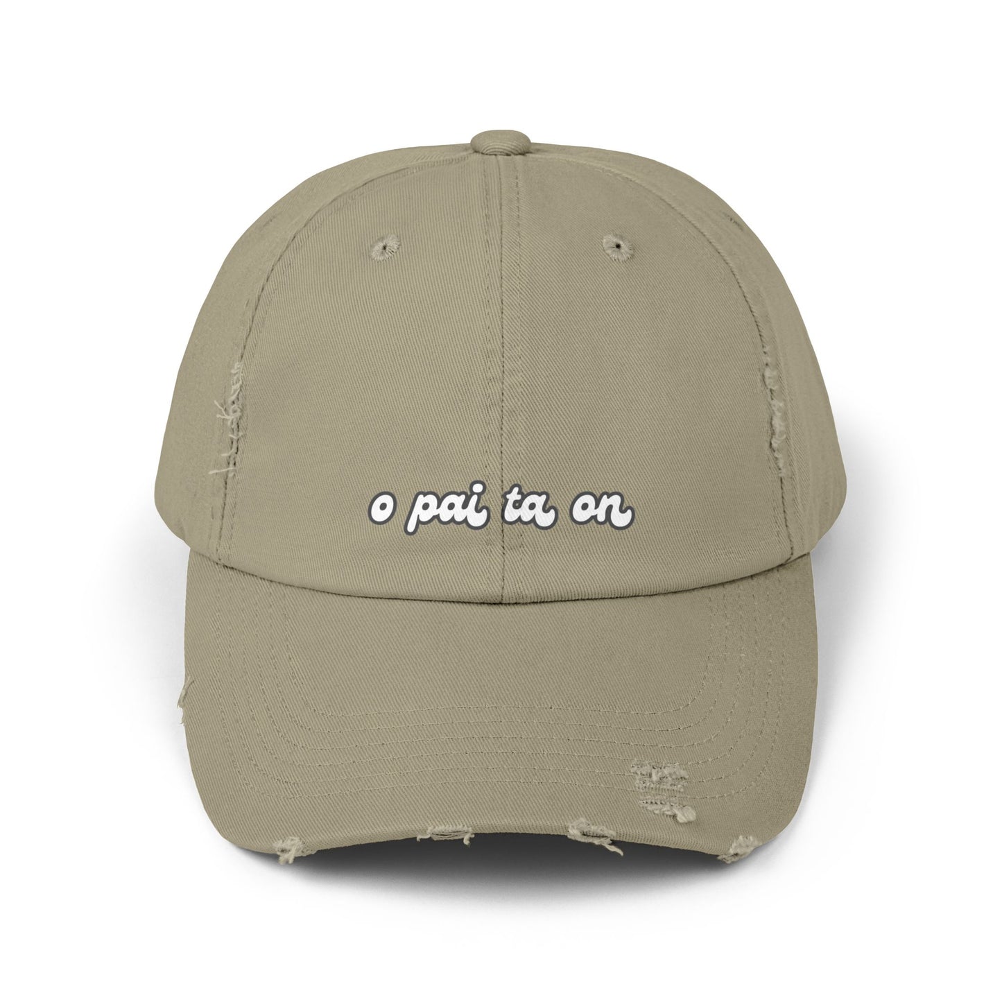 O Pai Ta On Hat Distressed Cap Brazil Quotes