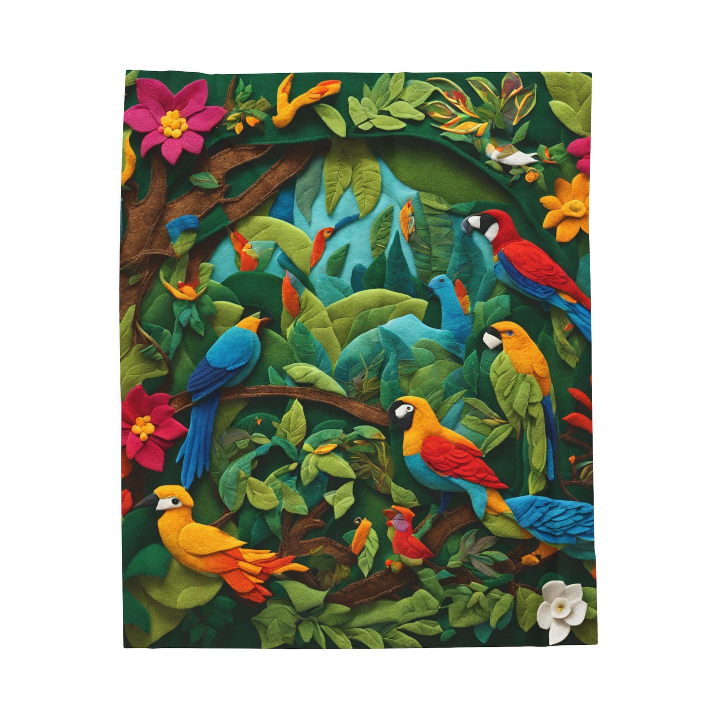 Macaw Forest Plush Blanket