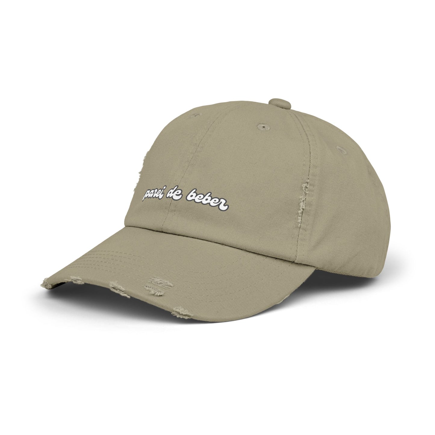 Parei De Beber Hat Distressed Cap Brazil Quotes