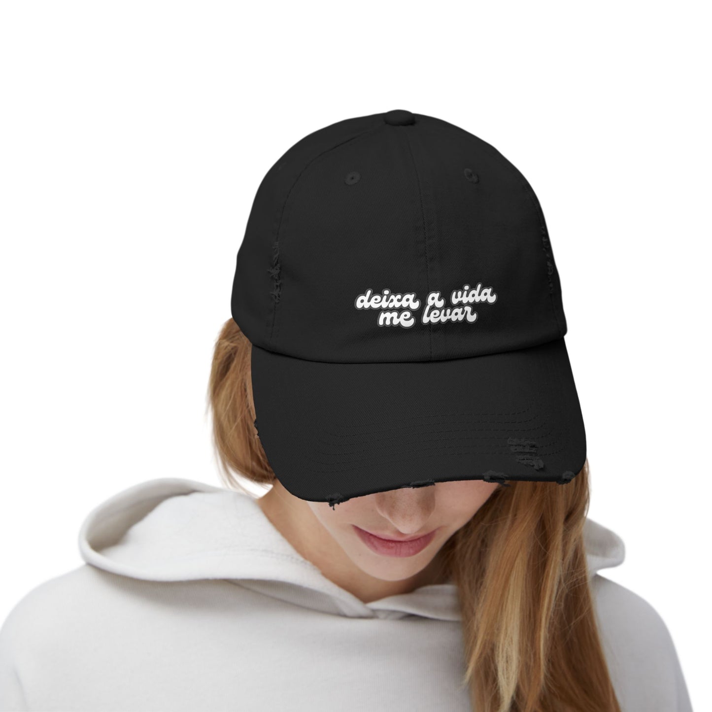 Deixa a Vida Me Levar Hat Distressed Cap Brazil Quotes