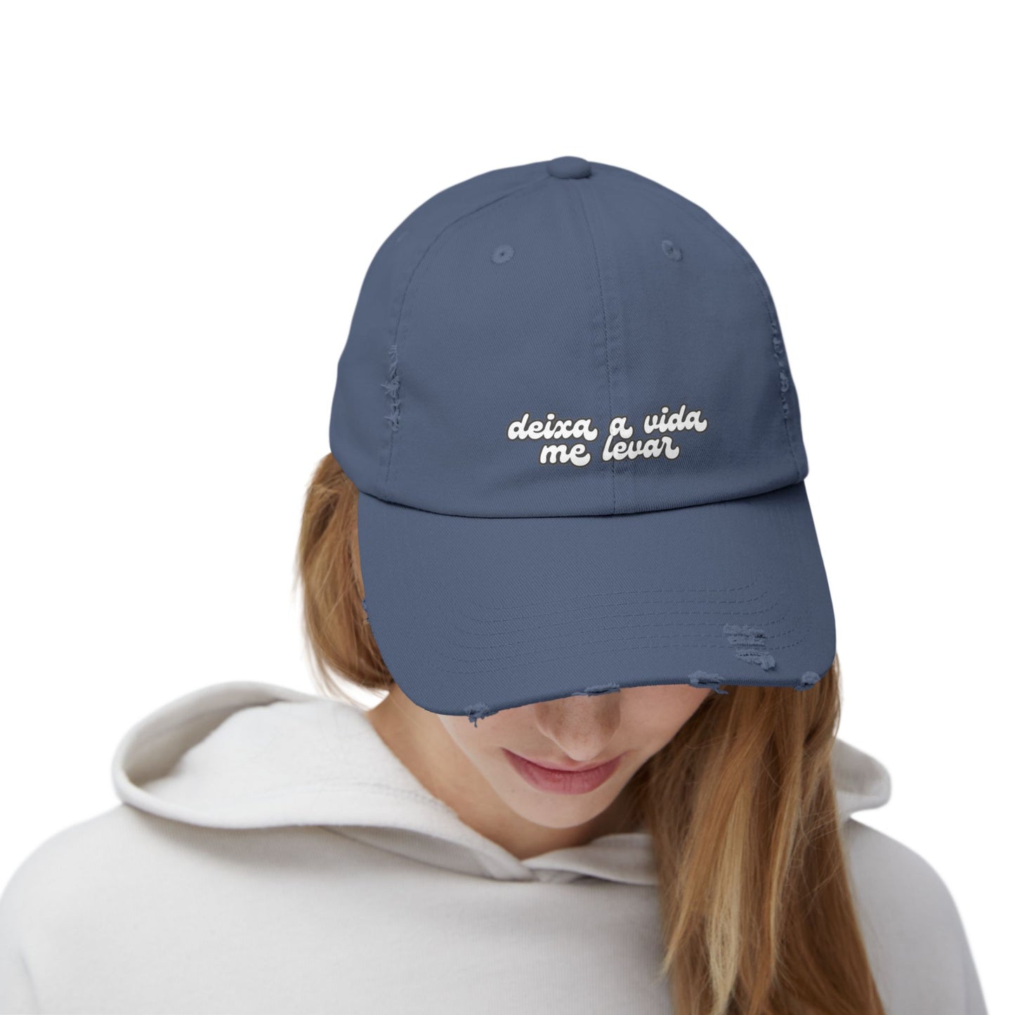 Deixa a Vida Me Levar Hat Distressed Cap Brazil Quotes