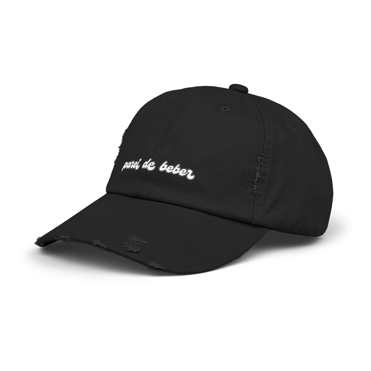 Parei De Beber Hat Distressed Cap Brazil Quotes