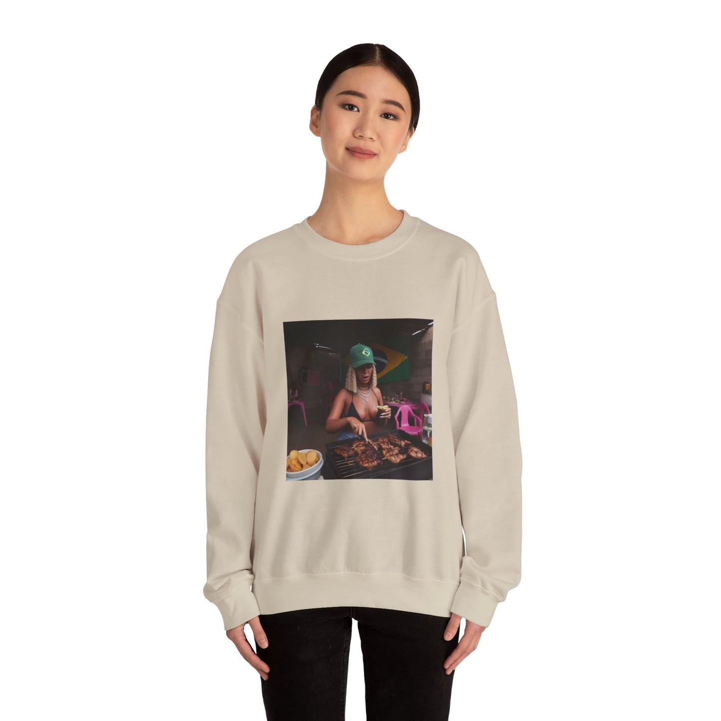 Bey Churras in Favela Series Unisex Crewneck Sweatshirt