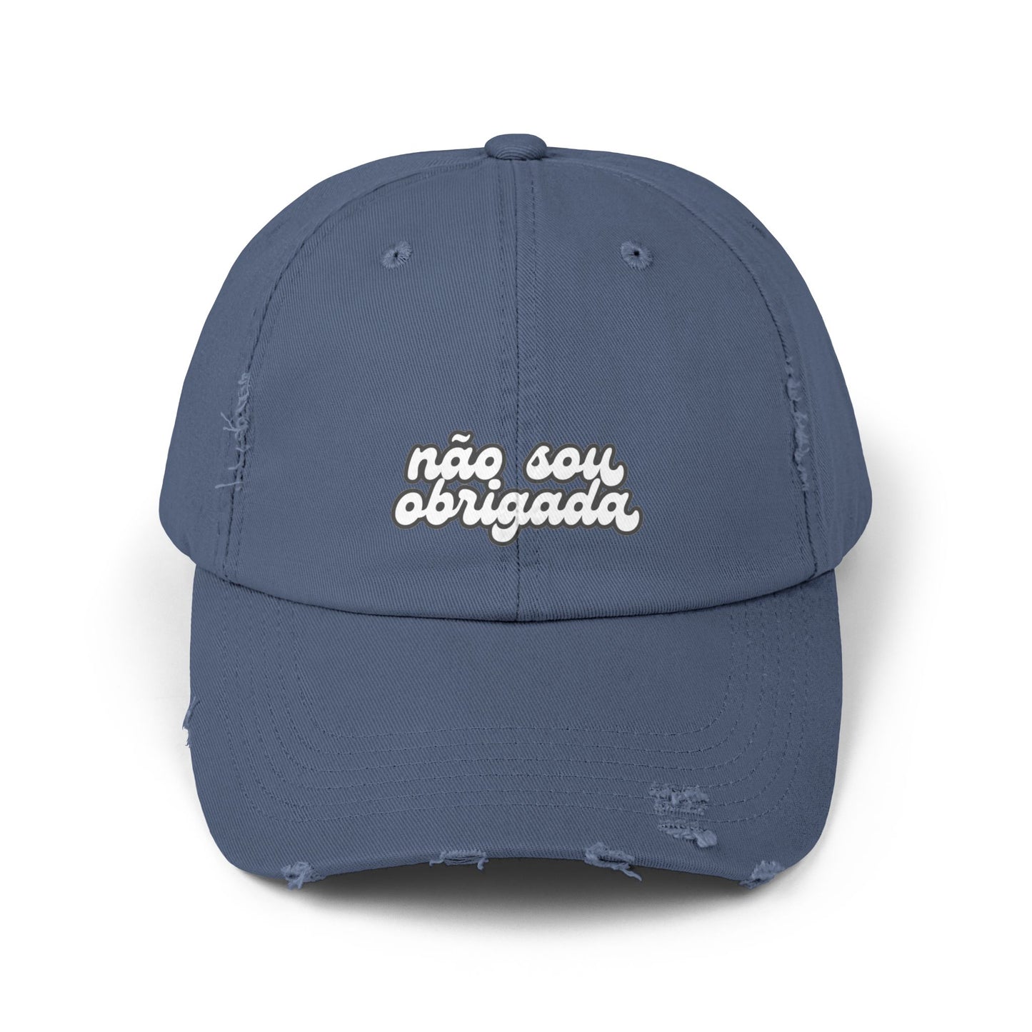 Não Sou Obrigada Hat Distressed Cap Brazil Quotes