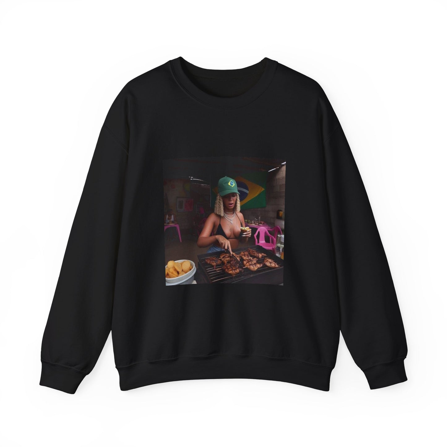 Bey Churras in Favela Series Unisex Crewneck Sweatshirt