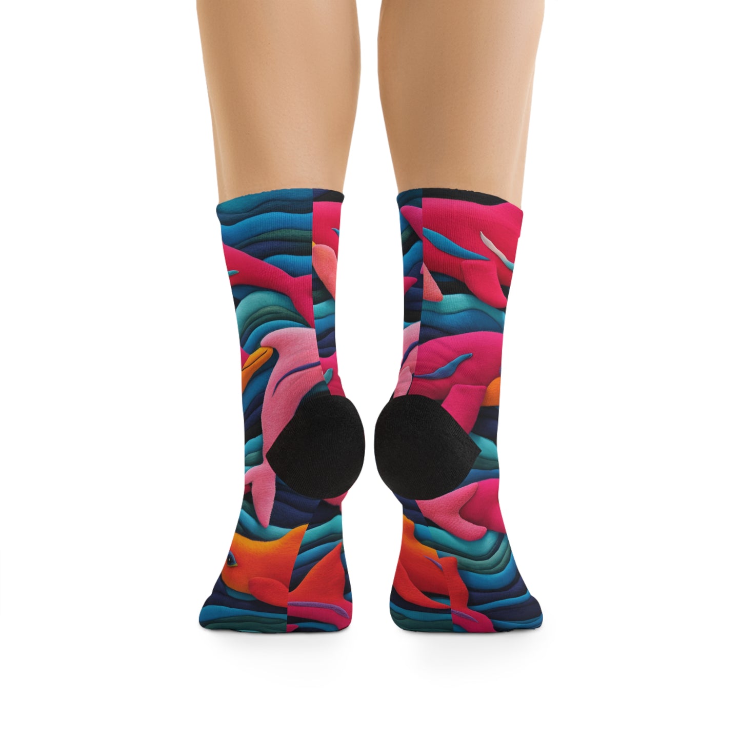 Amazon River Dolphin Boto Cor de Rosa Socks