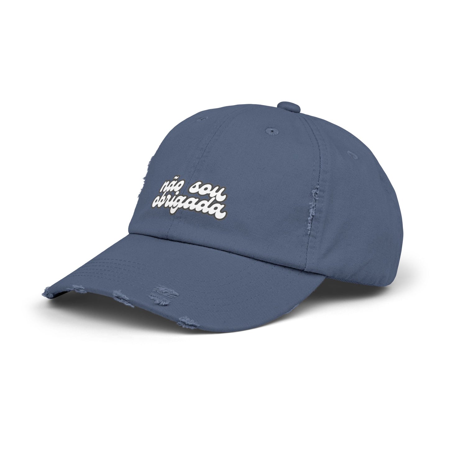 Não Sou Obrigada Hat Distressed Cap Brazil Quotes