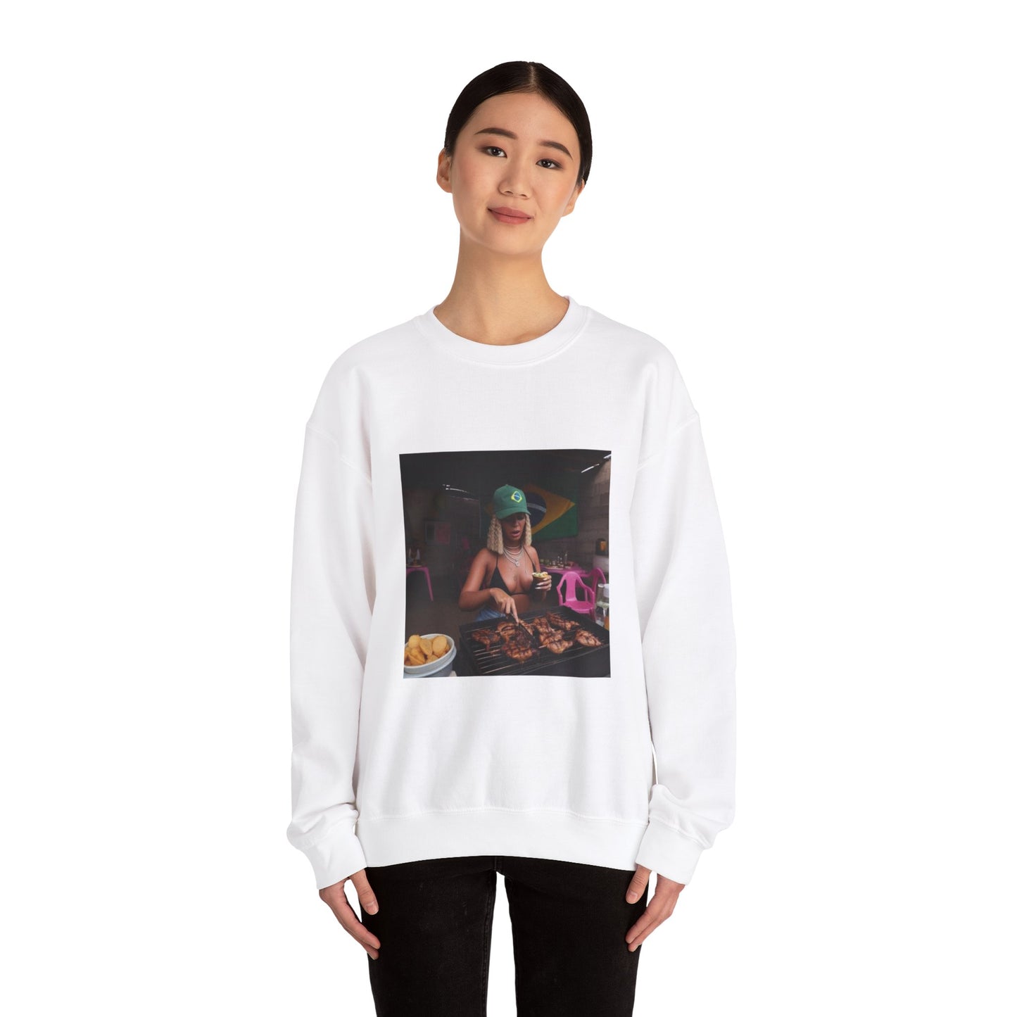 Bey Churras in Favela Series Unisex Crewneck Sweatshirt