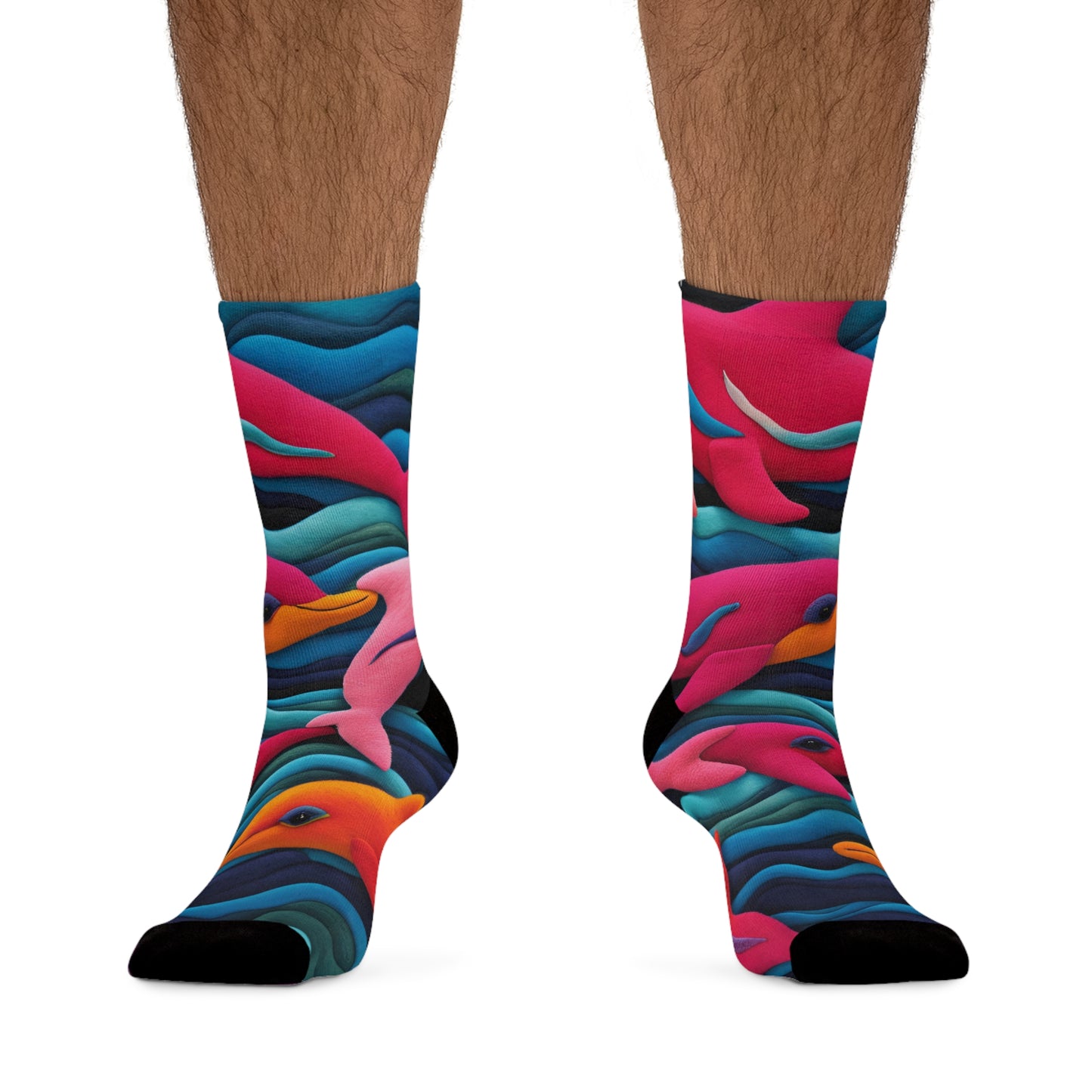 Amazon River Dolphin Boto Cor de Rosa Socks