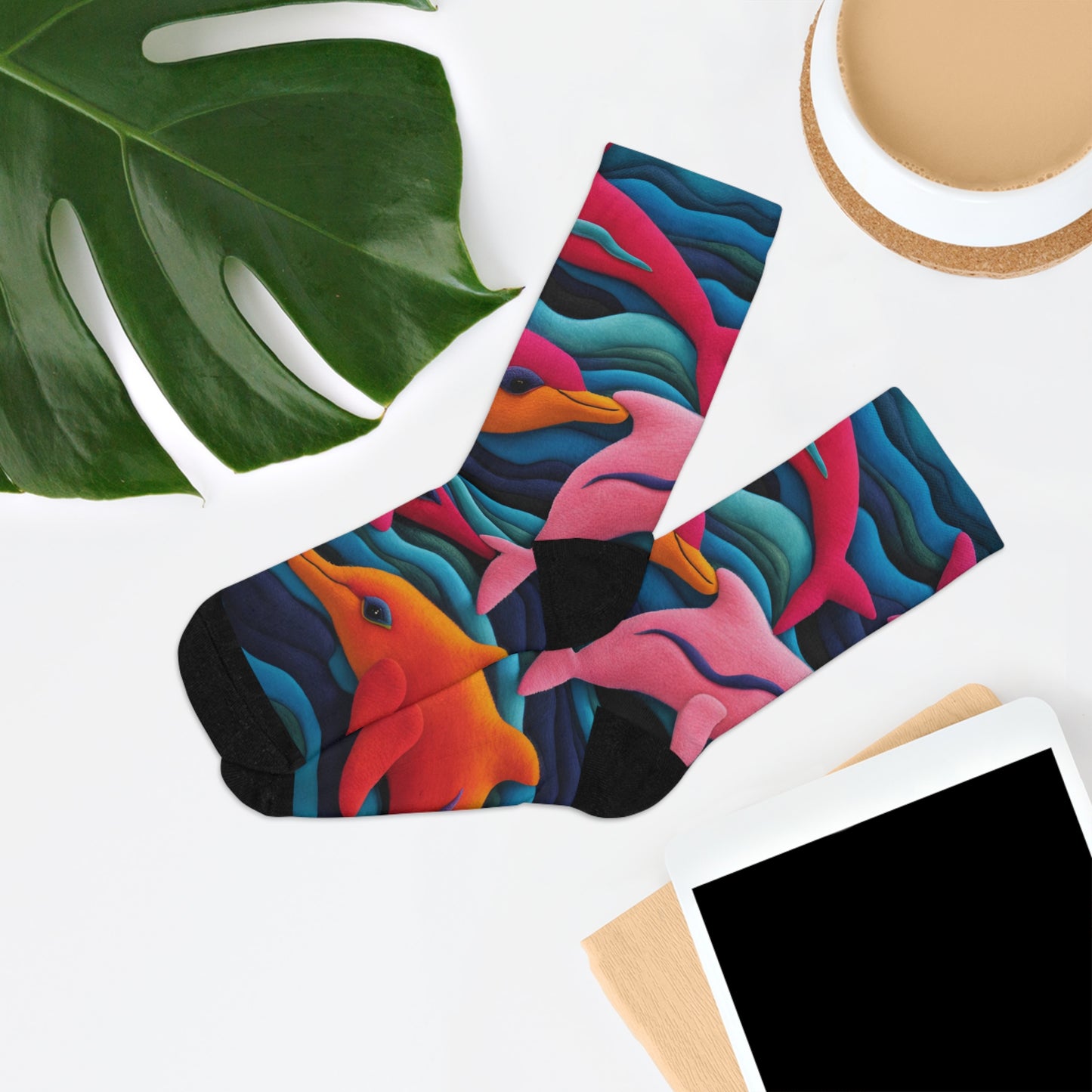 Amazon River Dolphin Boto Cor de Rosa Socks