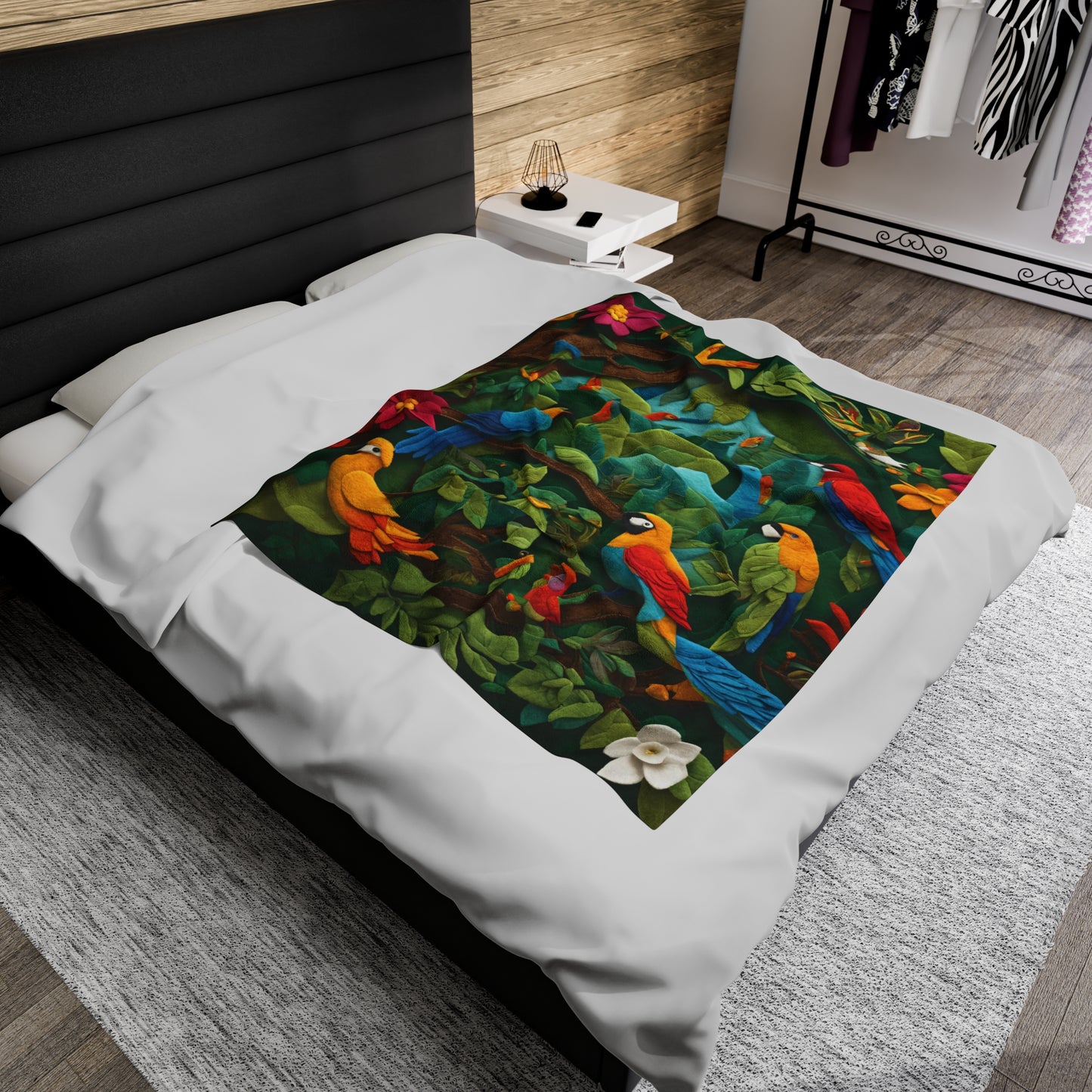 Macaw Forest Plush Blanket