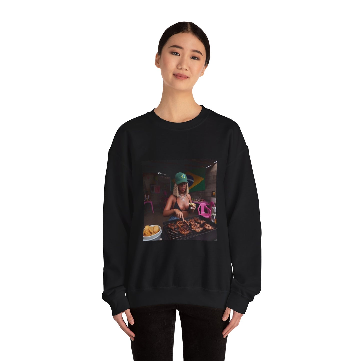 Bey Churras in Favela Series Unisex Crewneck Sweatshirt