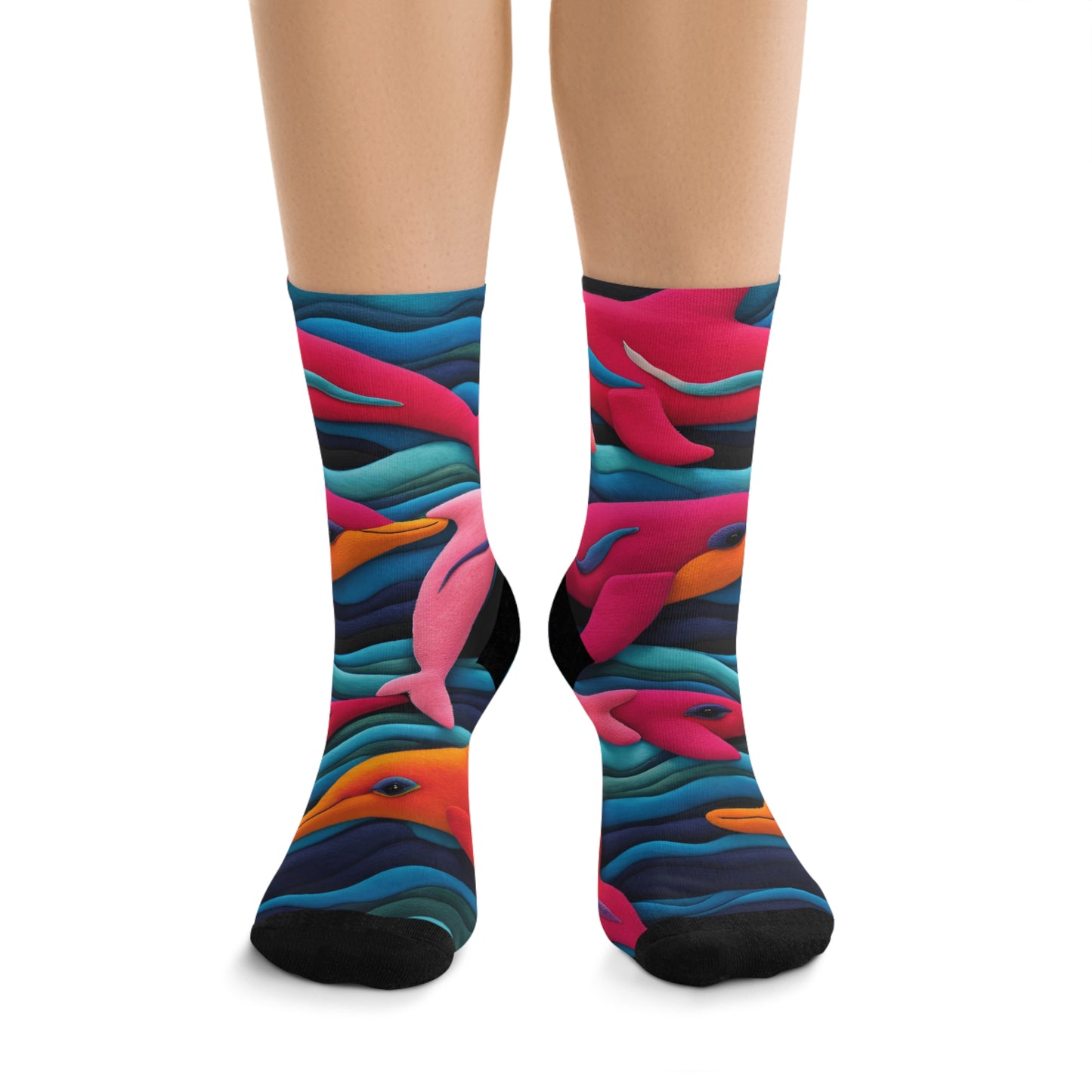 Amazon River Dolphin Boto Cor de Rosa Socks