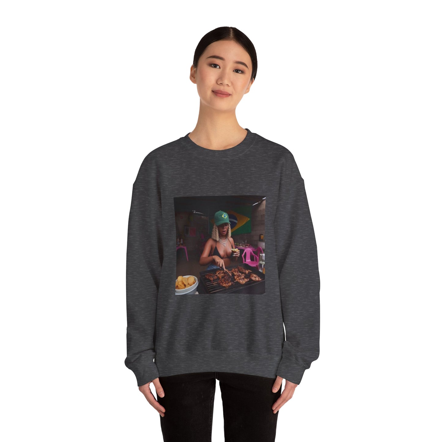 Bey Churras in Favela Series Unisex Crewneck Sweatshirt