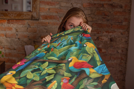 Macaw Forest Plush Blanket